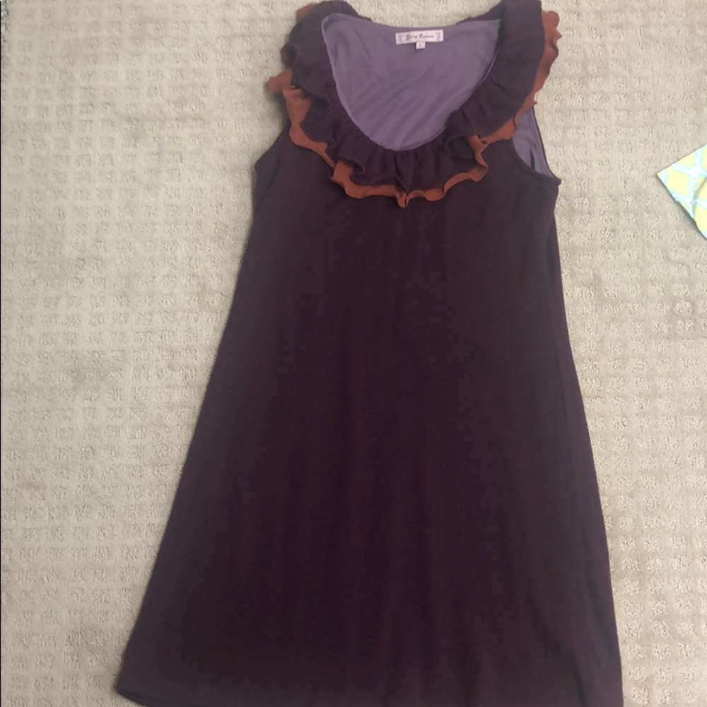 Young Essence Purple and Orange Midi Dress